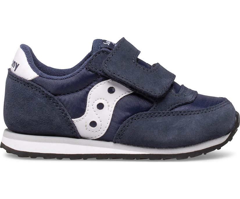 Saucony Baby Jazz Hook & Loop Sneakers Barn Marinblå Vita | Sverige 927BEX